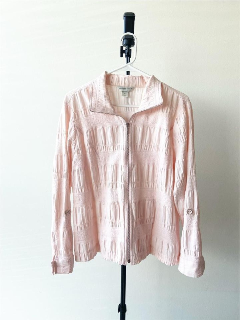 Christopher & Banks Light Pink Textured Jacket